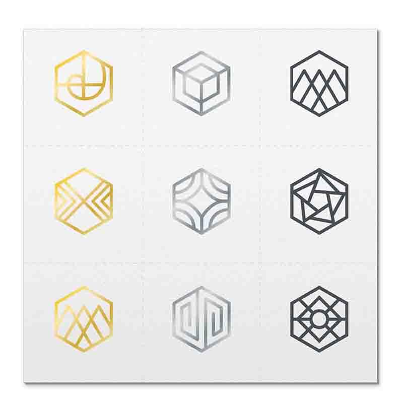 Front side page of Combo Balance mindful marks temporary mindfulness tattoo wearable reminders.