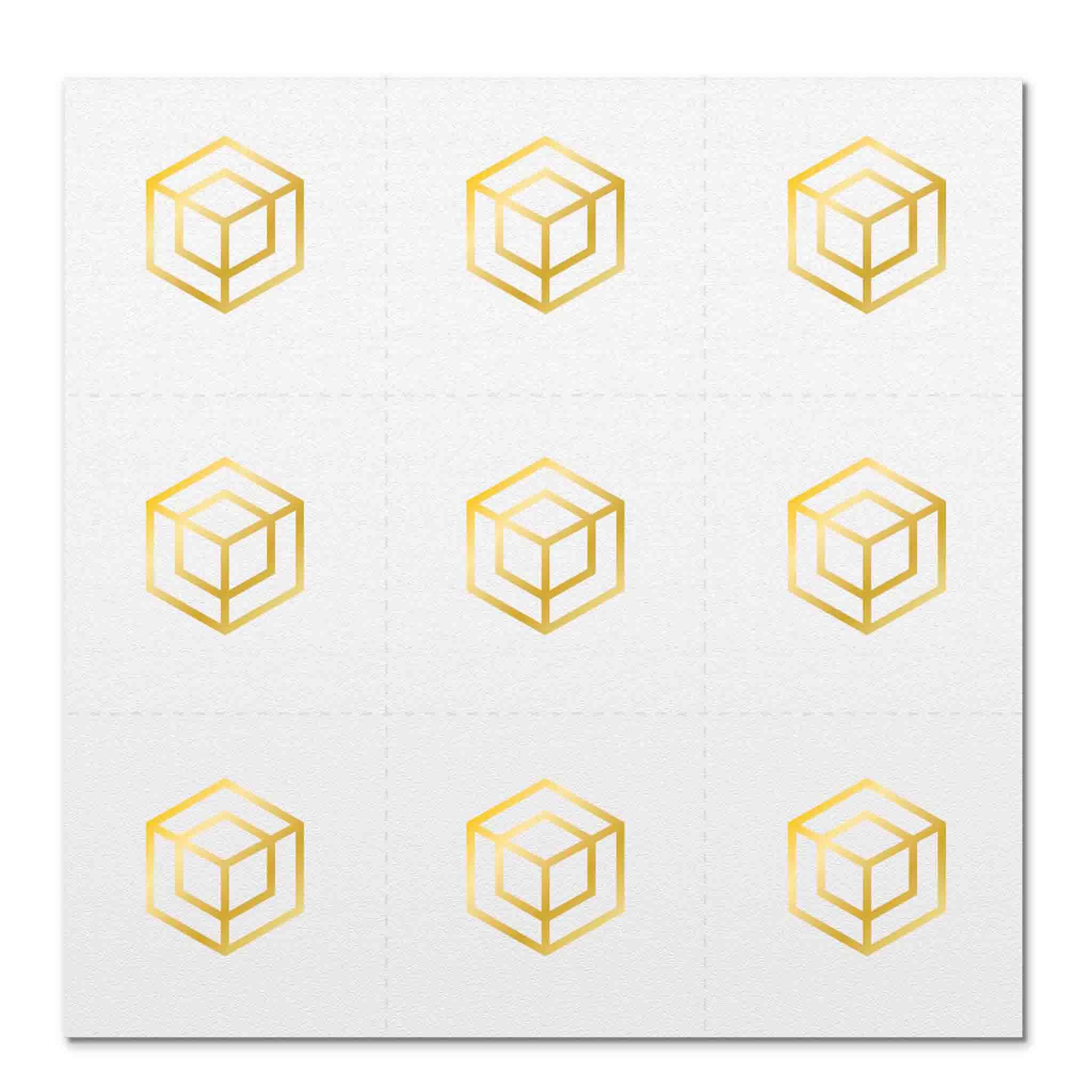 Front side page of Center (gold) mindful marks temporary mindfulness tattoo wearable reminders.