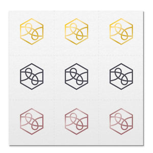 Front side page of Intuit (limited) mindful marks temporary mindfulness tattoo wearable reminders.