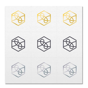 Front side page of Intuit mindful marks temporary mindfulness tattoo wearable reminders.