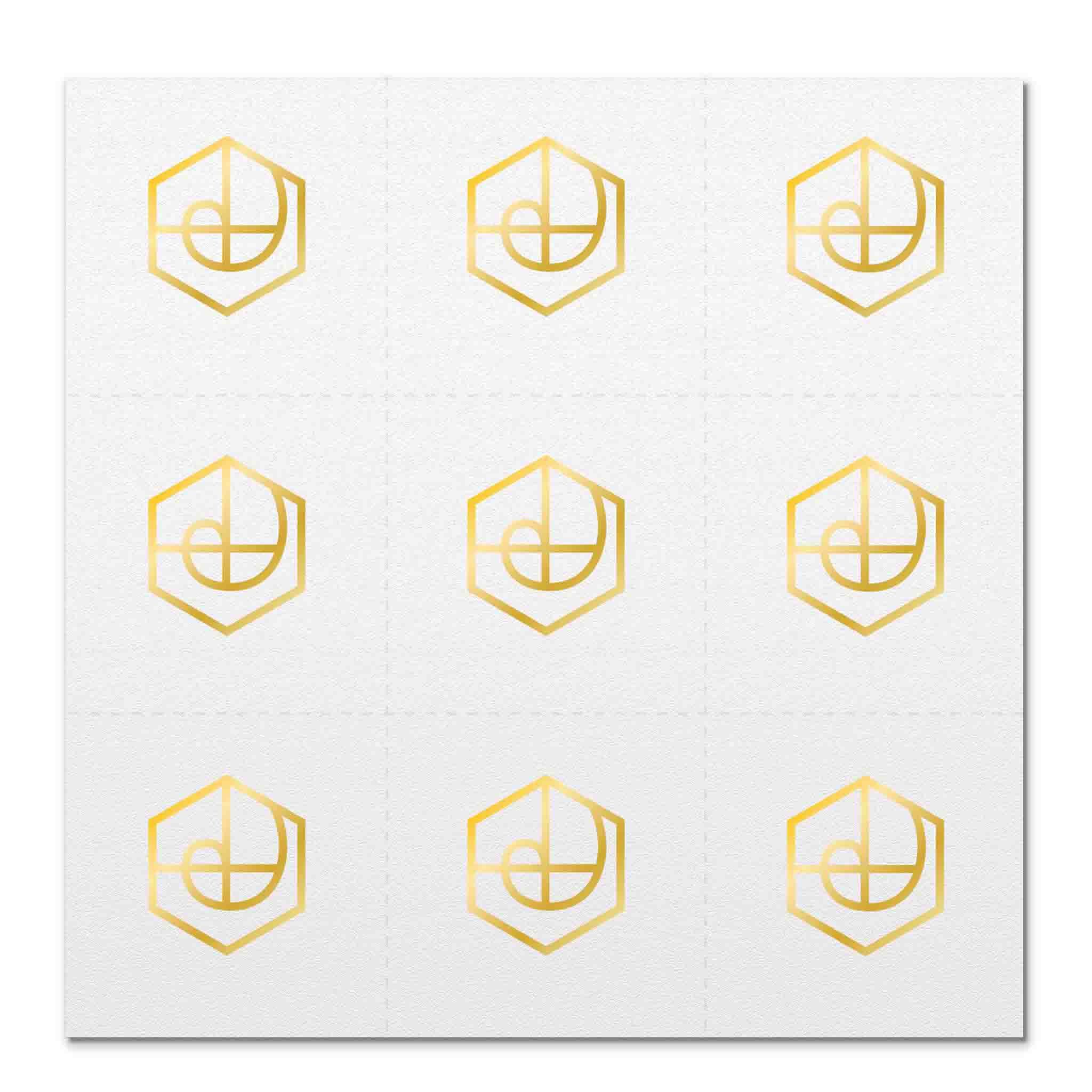 Front side page of Flow (gold) mindful marks temporary mindfulness tattoo wearable reminders.