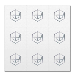 Front side page of Flow (platinum) mindful marks temporary mindfulness tattoo wearable reminders.