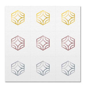 Front side page of Love (platinum) mindful marks temporary mindfulness tattoo wearable reminders.
