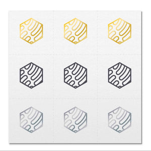 Front side page of Kind mindful marks temporary mindfulness tattoo wearable reminders.