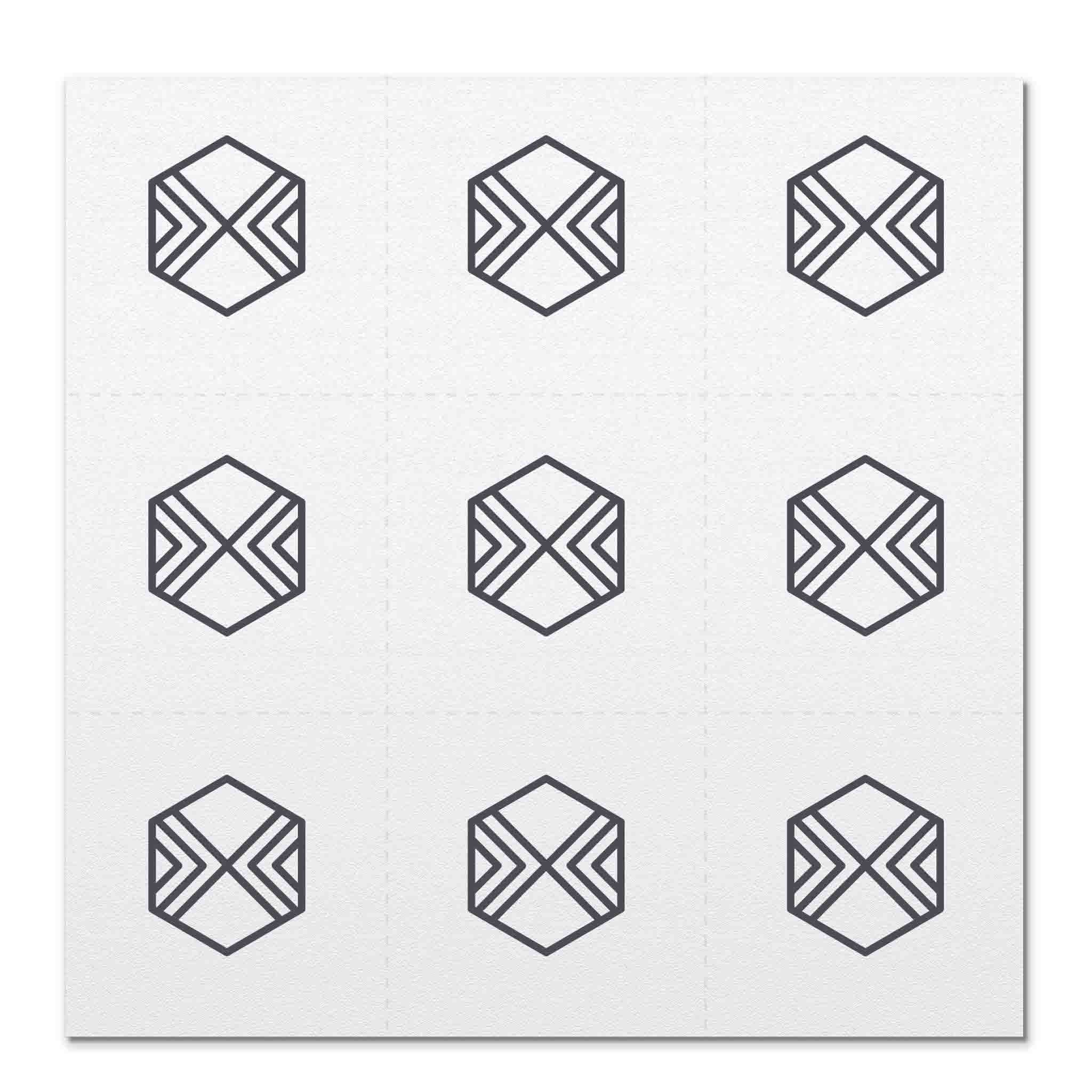 Front side page of Communicate (charcoal) mindful marks temporary mindfulness tattoo wearable reminders.