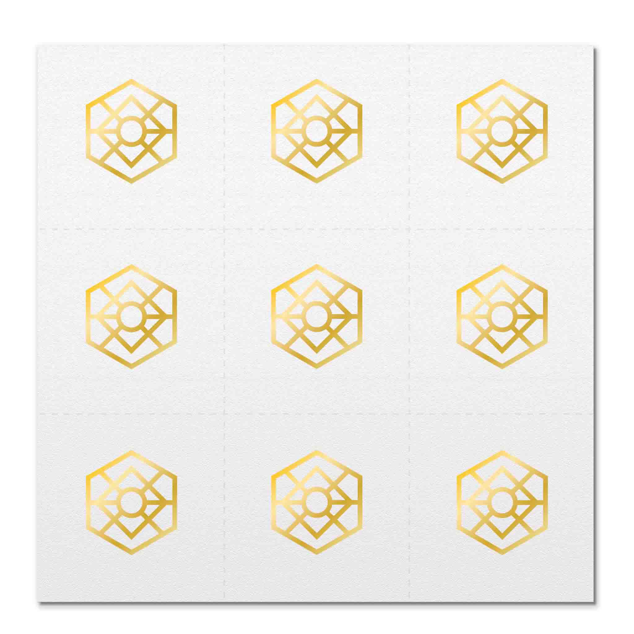 Front side page of Visualize (gold) mindful marks temporary mindfulness tattoo wearable reminders.