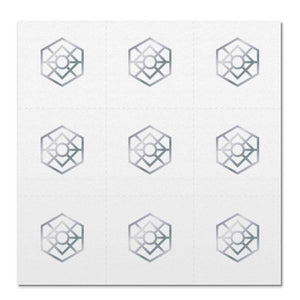 Front side page of Visualize (platinum) mindful marks temporary mindfulness tattoo wearable reminders.
