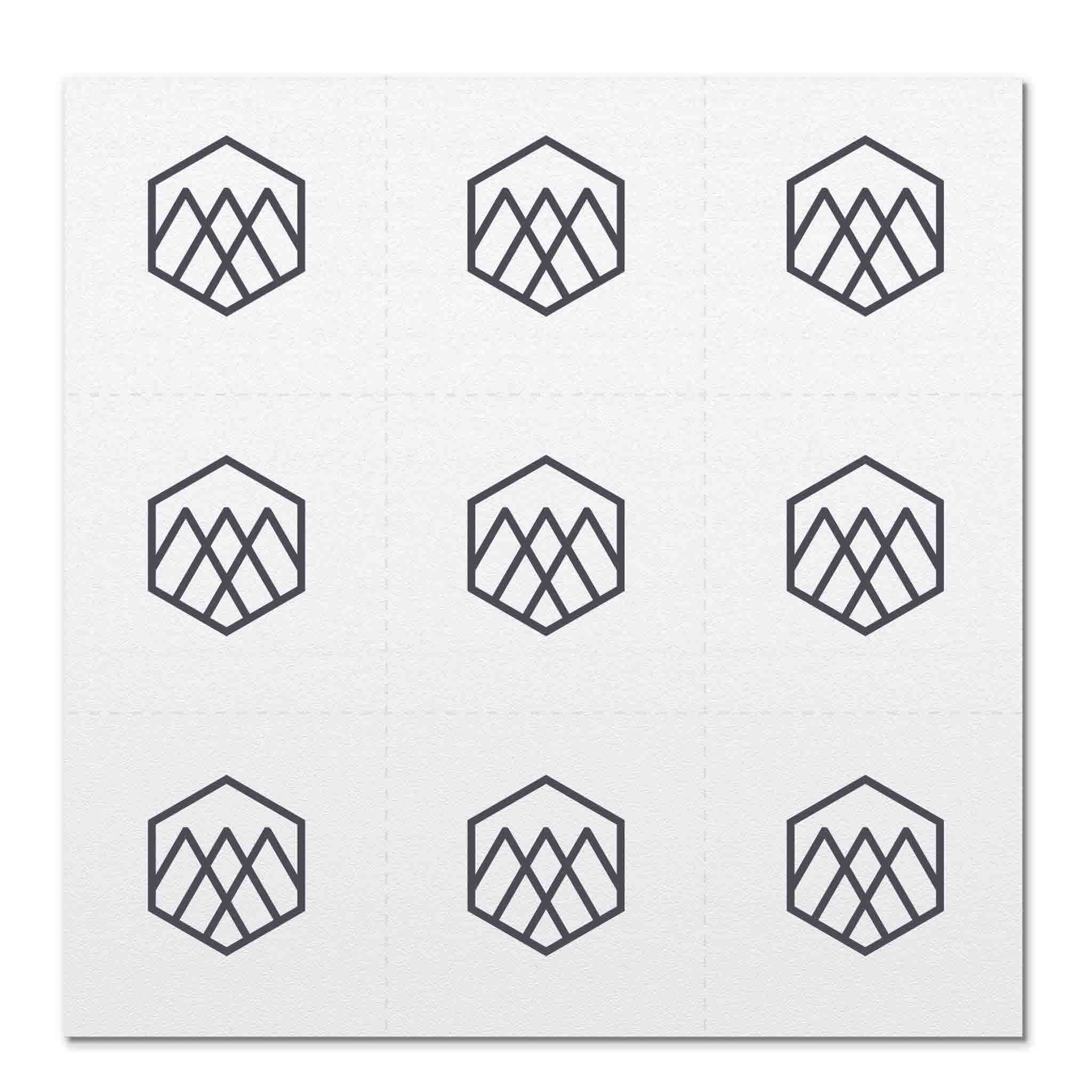 Front side page of Breathe (charcoal) mindful marks temporary mindfulness tattoo wearable reminders.