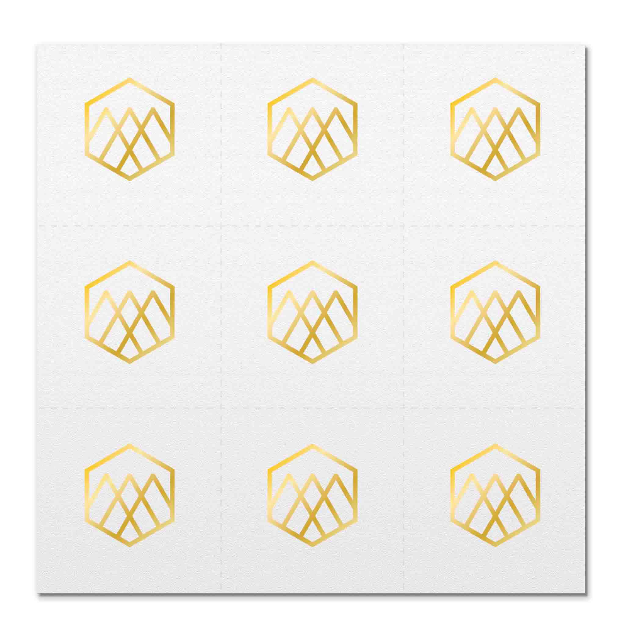Front side page of Breathe (gold) mindful marks temporary mindfulness tattoo wearable reminders.