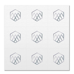 Front side page of Breathe (platinum) mindful marks temporary mindfulness tattoo wearable reminders.