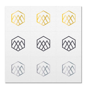 Front side page of Breathe (multi) mindful marks temporary mindfulness tattoo wearable reminders.