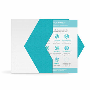 Mindful Marks —Balance Collection insert coming out of a pack envelope.