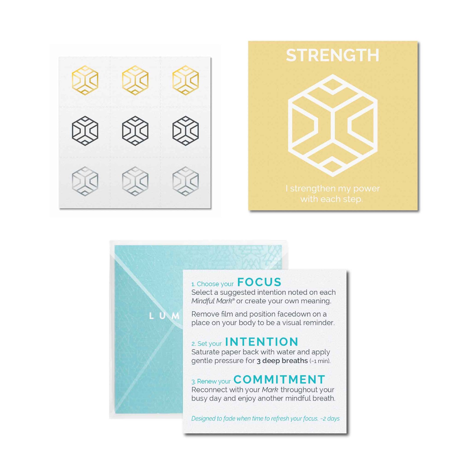 The suggested intention is STRENGTH. I strengthen my power with each step. 