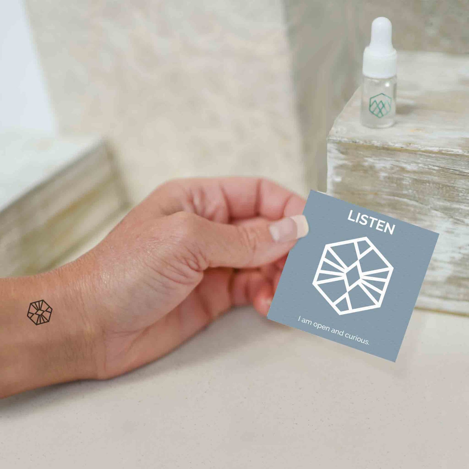 The suggested intention is LISTEN. I am open and curious.