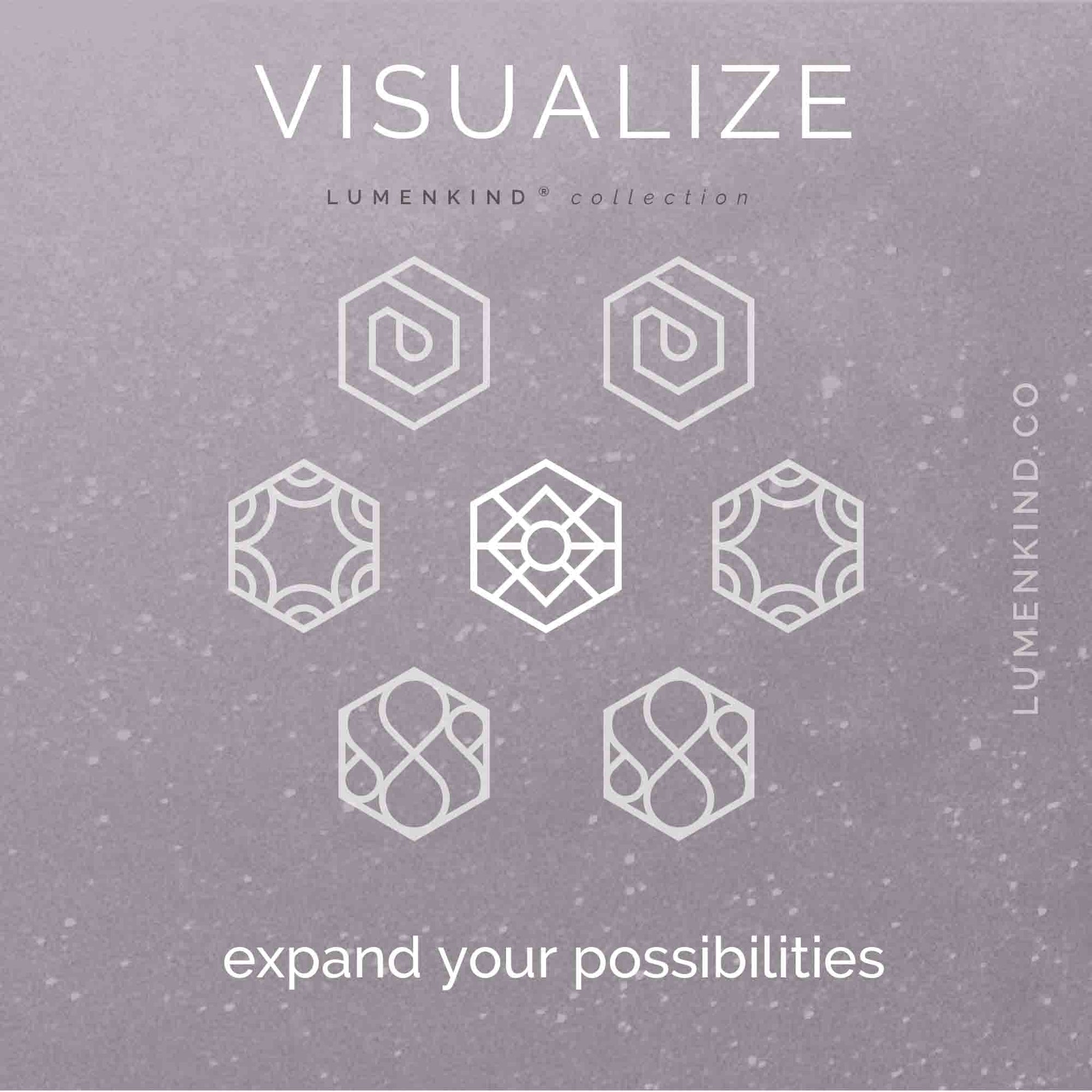 The Visualize Collection expands your possibilities. It has Visualize, Wisdom, Dream, and Abundance Mindful Marks.