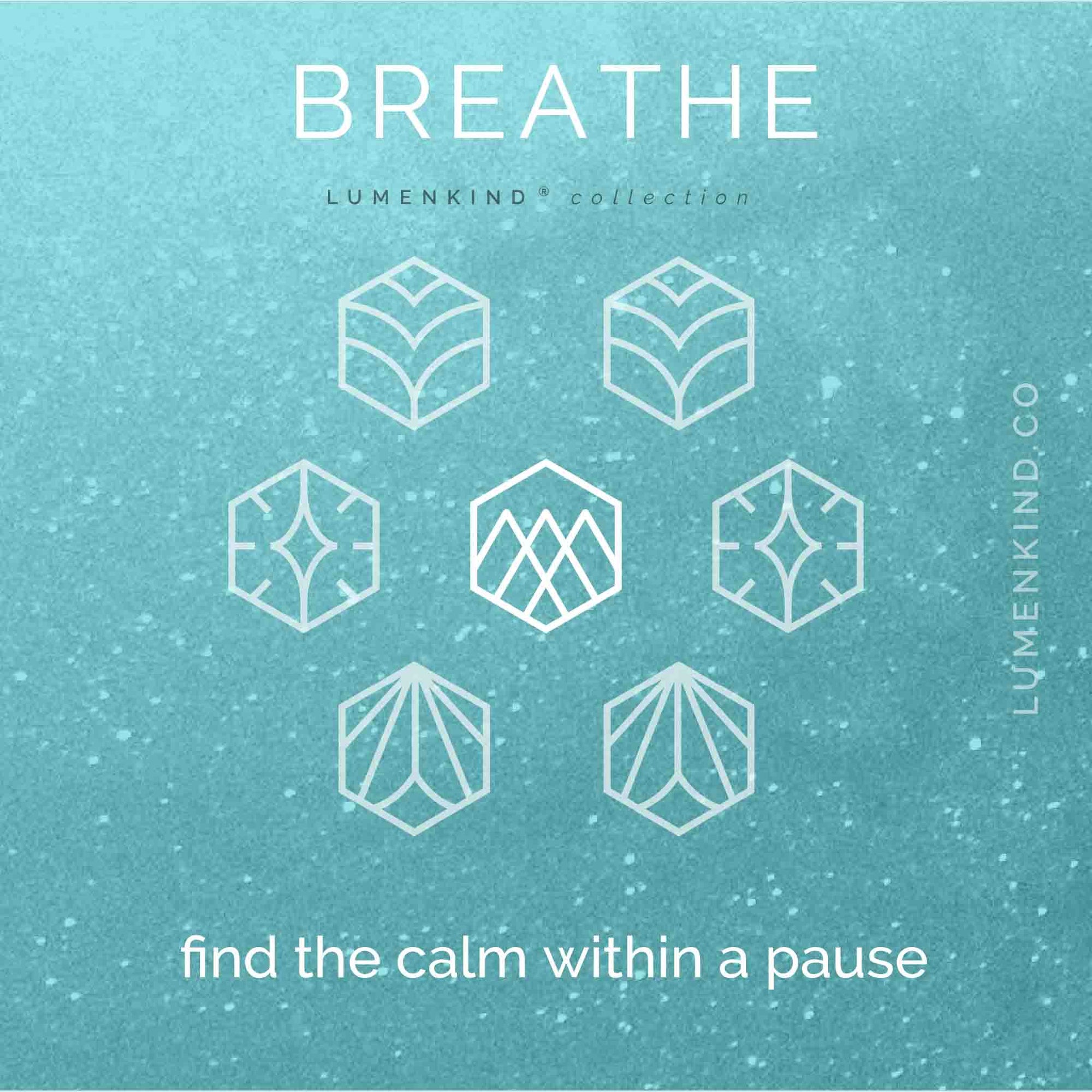 The Breathe Collection helps you find the calm within a pause. It has Breathe, Inhale, Peace, and Exhale Mindful Marks.