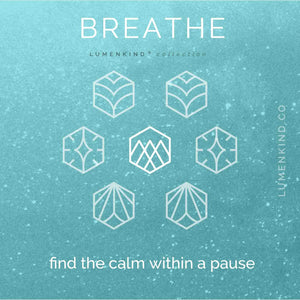 The Breathe Collection helps you find the calm within a pause. It has Breathe, Inhale, Peace, and Exhale Mindful Marks.