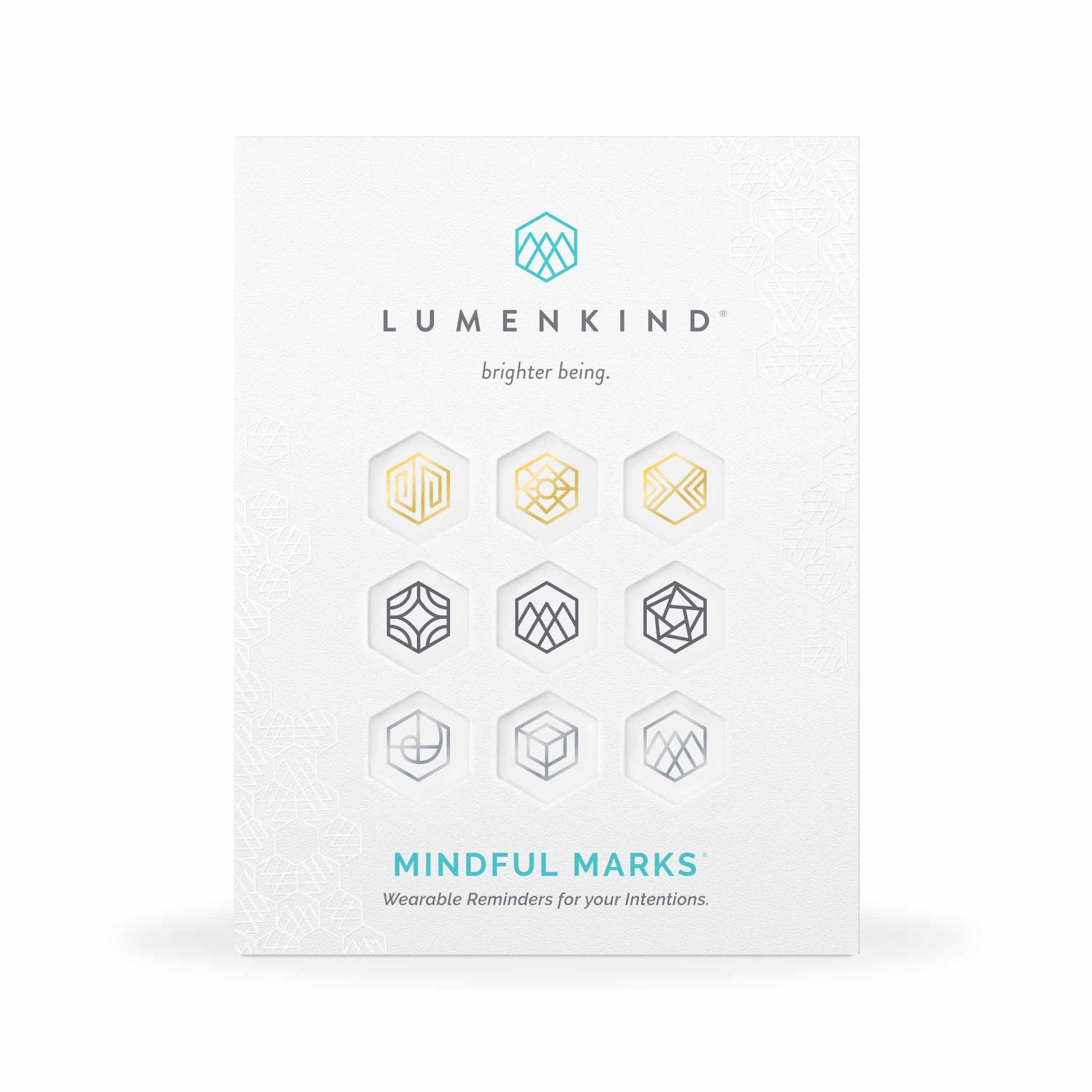 Temporary Mindfulness Tattoo Pack of Mindful Marks —Balance Collection (Multi), designed to focus you on living in the moment.