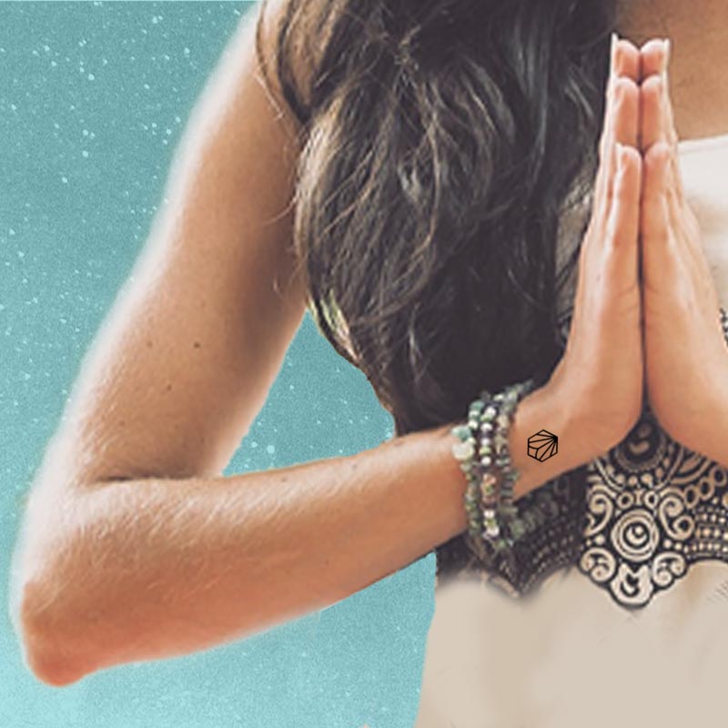 The suggested intention is INHALE. I inhale vitality and wellbeing.