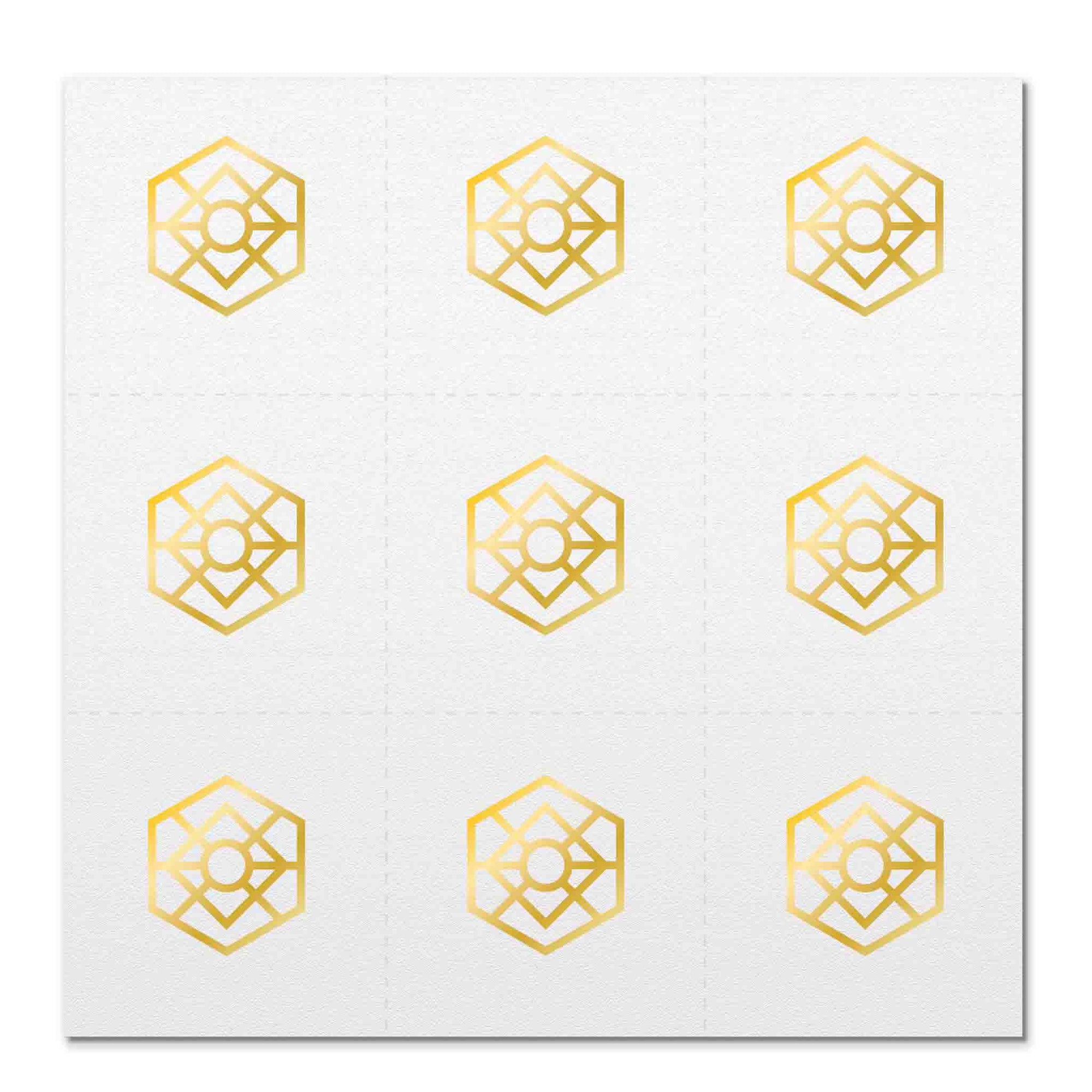 Front side page of Visualize (gold) mindful marks temporary mindfulness tattoo wearable reminders.