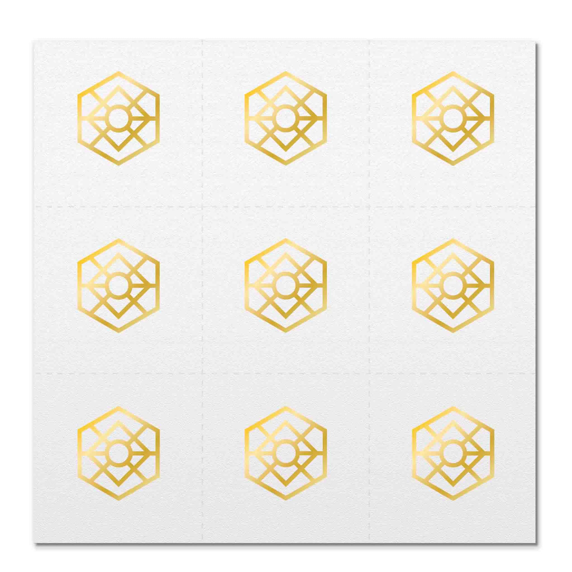 Front side page of Visualize (gold) mindful marks temporary mindfulness tattoo wearable reminders.