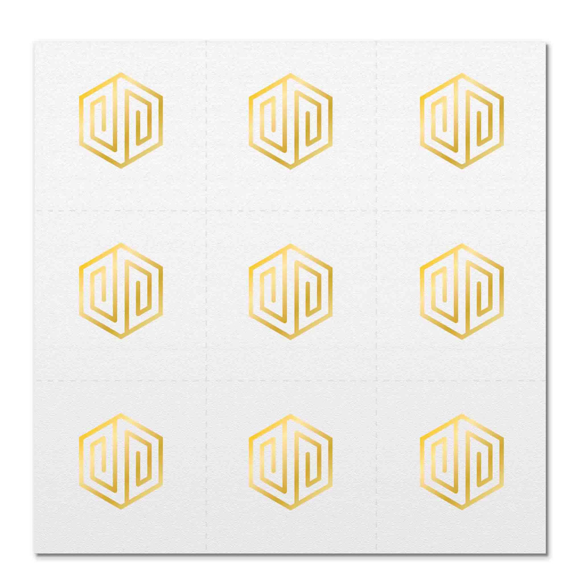 Front side page of Receive (gold) mindful marks temporary mindfulness tattoo wearable reminders.