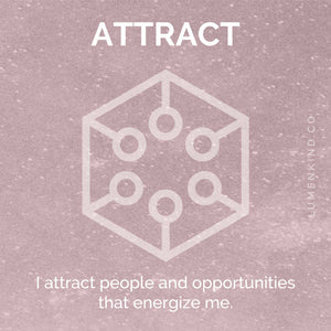 The suggested intention is ATTRACT. I attract people and opportunities that energize me.